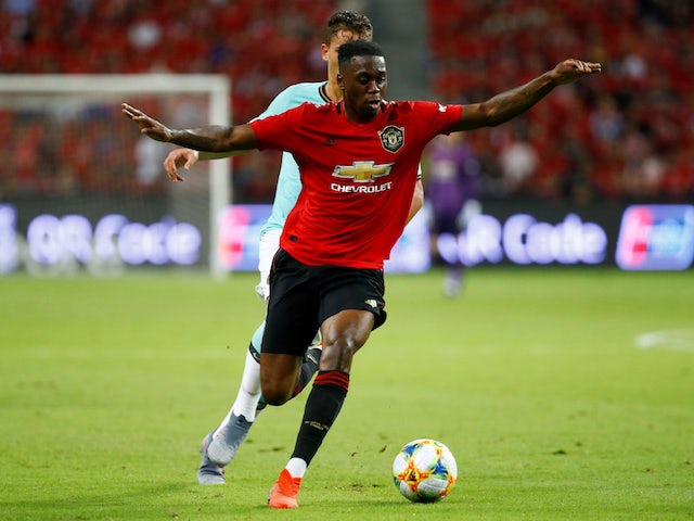 Manchester United defender Aaron Wan-Bissaka in action against Inter Milan in the International Champions Cup on July 20, 2019