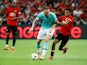 Manchester United's Jesse Lingard in action with Inter Milan's Milan Skriniar in the International Champions Cup on July 20, 2019