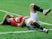Manchester United's Daniel James lies injured on July 25, 2019