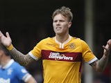 Lee Erwin in action for Motherwell in May 2015