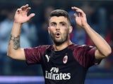 Patrick Cutrone in action for Milan on March 30, 2019
