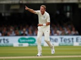 Stuart Broad in action for England on July 27, 2019