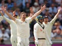 Chris Woakes appeals for the wicket of Usman Khawaja on day one of the First Test of the Ashes on August 1, 2019