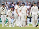 England's Joe Root reacts to Australia's James Pattinson during a review after which Root was given not out on August 2, 2019