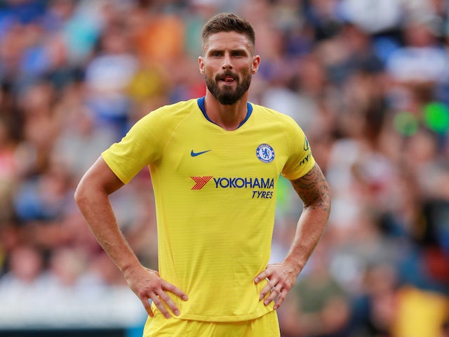 Olivier Giroud in action for Chelsea on July 28, 2019