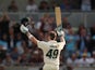 Steve Smith celebrates his century on the opening day of the Ashes