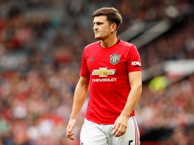 Big Harry Maguire in action during the Premier League game between Manchester United and Chelsea on August 11, 2019