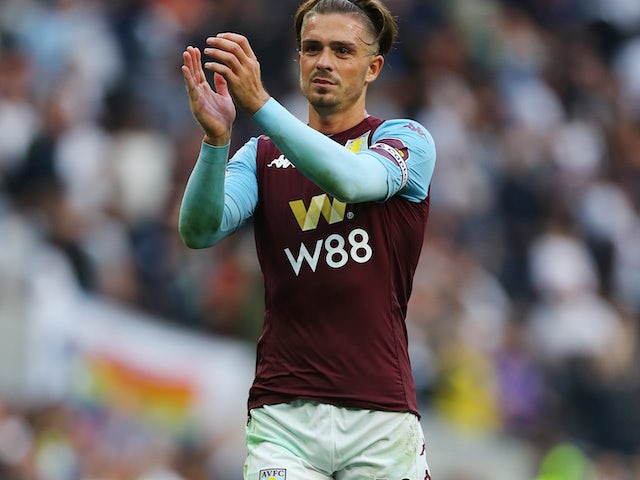 Jack Grealish during the Premier League game between Tottenham Hotspur and Aston Villa on August 10, 2019