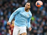 Joleon Lescott in action for Manchester City in January 2014