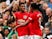 Manchester United's Marcus Rashford celebrates scoring their third goal with Anthony Martial on August 11, 2019