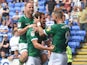 Sheffield Wednesday's Sam Hutchinson celebrates scoring their second goal with Barry Bannan and Steven Fletcher on August 3, 2019
