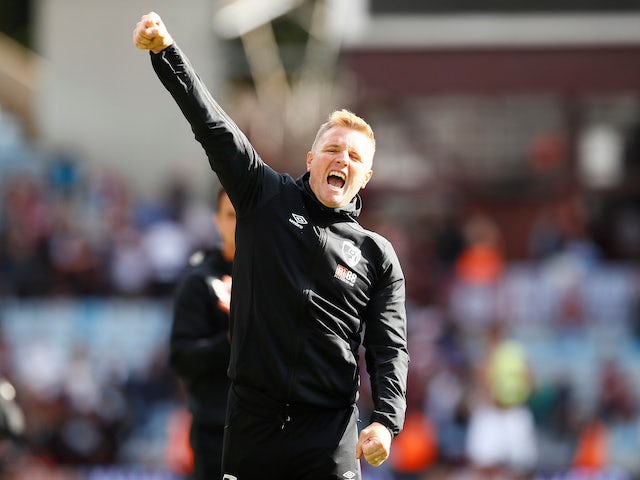 Bournemouth manager Eddie Howe celebrates victory on August 17, 2019
