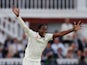 Jofra Archer celebrates taking a wicket at The Ashes on August 16, 2019