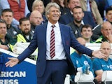 West Ham boss Manuel Pellegrini pictured on August 17, 2019