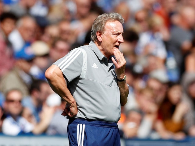 Neil Warnock pictured in charge of Cardiff on August 18, 2019