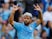 Sergio Aguero celebrates scoring during the Premier League game between Manchester City and Tottenham Hotspur on August 17, 2019