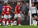 Bristol City's Andreas Weimann celebrates scoring their first goal against Derby on August 20, 2019