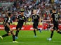 Borussia Dortmund's Jadon Sancho celebrates scoring their first goal on August 23, 2019