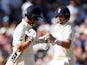 England's Joe Root and Joe Denly during the match on August 24, 2019