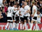 Fulham's Ivan Cavaleiro celebrates scoring their first goal on August 21, 2019