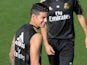 James Rodriguez pictured during a Real Madrid training session on August 23, 2019