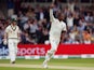 England's Jofra Archer celebrates taking the wicket of Australia's Marcus Harris on August 22, 2019