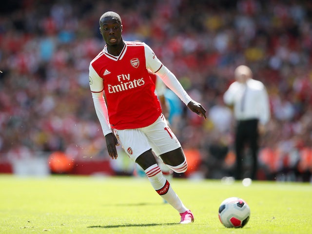 Arsenal's Nicolas Pepe in action on August 17, 2019