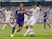 Real Madrid's James Rodriguez in action with Real Valladolid's Kiko Olivas in La Liga on August 24, 2019