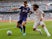 Real Madrid's Marcelo in action with Real Valladolid's Javi Moyano in La Liga on August 24, 2019
