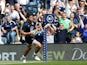 Scotland's Sean Maitland scores their first try on August 24, 2019