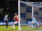Sheffield Wednesday's Kadeem Harris scores their first goal on August 20, 2019