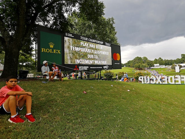 Tour Championship suspended as spectators hospitalised by lightning