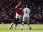 Manchester United's Paul Pogba in action with Crystal Palace's Luka Milivojevic in the Premier League on August 24, 2019