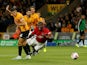 Manchester United are awarded a penalty after Paul Pogba is brought down by Wolverhampton Wanderers' Conor Coady on August 19, 2019