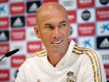 Zinedine Zidane pictured at a Real Madrid press conference on August 23, 2019