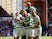 Celtic's Jonny Hayes celebrates scoring their second goal with teammates on September 1, 2019