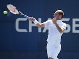 Dan Evans in action at the US Open on August 29, 2019