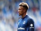 Everton's Jean-Philippe Gbamin during the warm up before the match on August 17, 2019