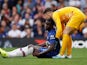 Kepa helps Chelsea teammate Kurt Zouma to his feet on August 31, 2019