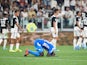 Napoli's Kalidou Koulibaly looks dejected after scoring an own goal and Juventus' fourth on August 31, 2019