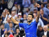 Novak Djokovic of Serbia after beating Juan Ignacio Londero of Argentina in the second round on day three of the 2019 U.S. Open tennis tournament at USTA Billie Jean King National Tennis Center on August 29, 2019