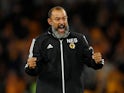 Nuno Espirito Santo celebrates after his Wolves side qualify for the Europa League group stages on August 29, 2019