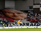 The late Pope John Paul II appears at Ibrox on August 29, 2019