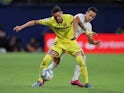 Villarreal's Xavier Quintilla in action with Real Madrid's Lucas Vazquez in La Liga on September 1, 2019