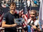Bethanie Mattek-Sands and Jamie Murray celebrate winning the US Open mixed doubles on September 7, 2019