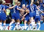 Bethany England celebrates with Chelsea teammates after scoring on September 8, 2019