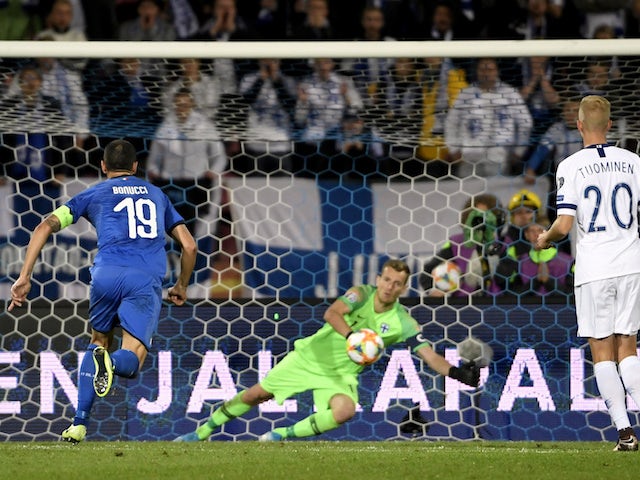 Result: Jorginho penalty sees Italy past Finland