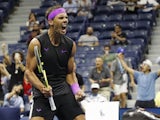 Rafael Nadal of Spain celebrates after match point against Diego Schwartzman of Argentina (not pictured) in a quarterfinal match on day ten of the 2019 US Open tennis tournament at USTA Billie Jean King National Tennis Center on September 5, 2019