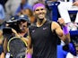 Rafael Nadal celebrates on September 6, 2019