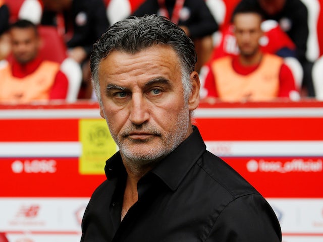 Lille coach Christophe Galtier before the match in August 2019